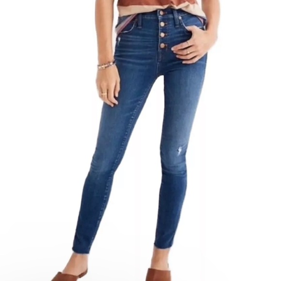 MADEWELL | 10" High-Rise Skinny Jeans in Hanna Wash - Picture 1 of 6